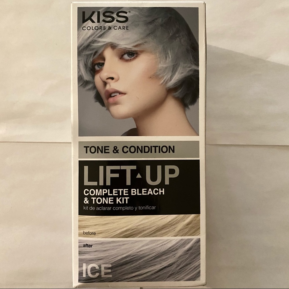 Kiss Tone & Condition Lift Up Complete Bleach & Tone Kit “Ice”Sliver Hair Dye